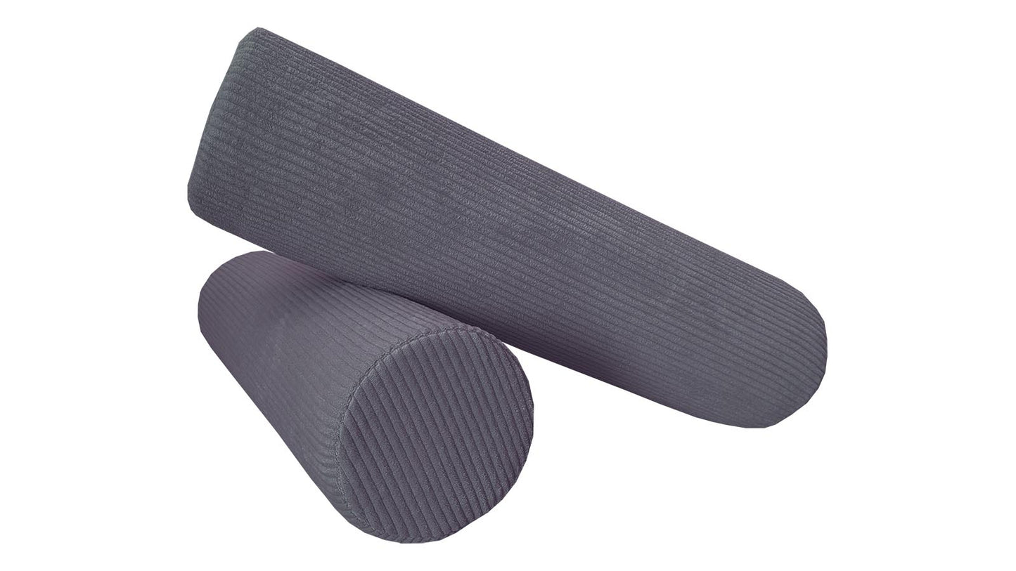 Funsquare cylinder pillow set in Grey - kids play couch addon