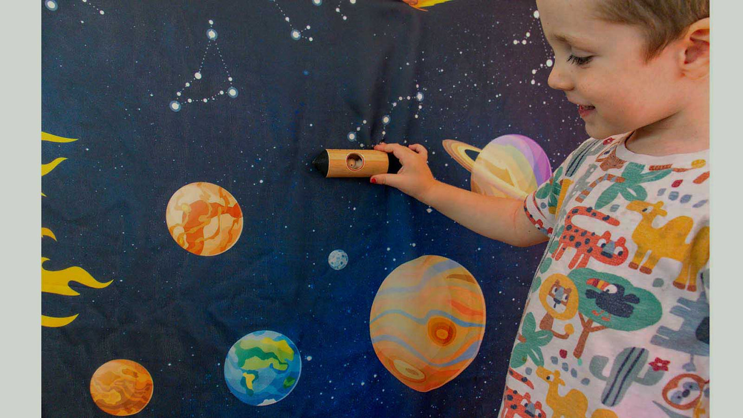 Funsquare fun scarf in Outer Space 120x180cm - play silk for creative open-ended play