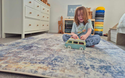 Funsquare cloud mat in Blue Mist - soft foam play mat for kids