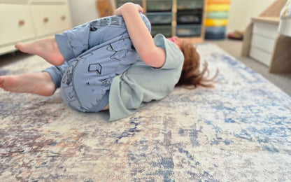 Funsquare cloud mat in Blue Mist - soft foam play mat for kids