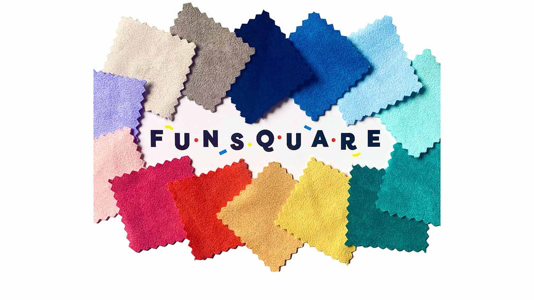 Funsquare play couch colour swatches - fabric swatches for the modular play sofa